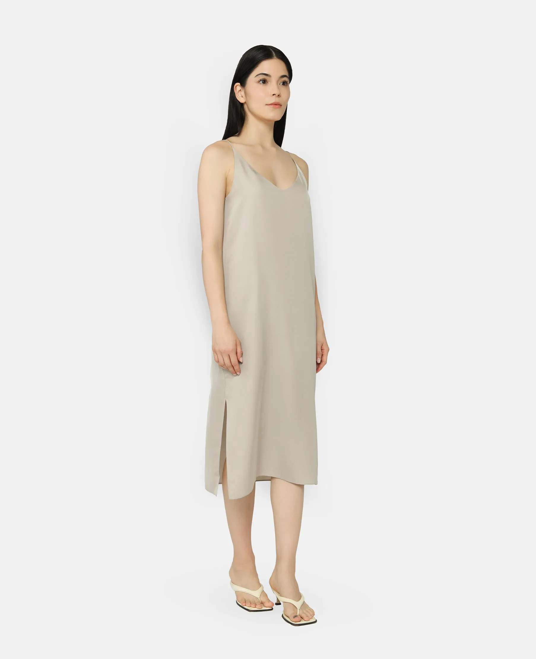 Silk Signature V Slip Dress