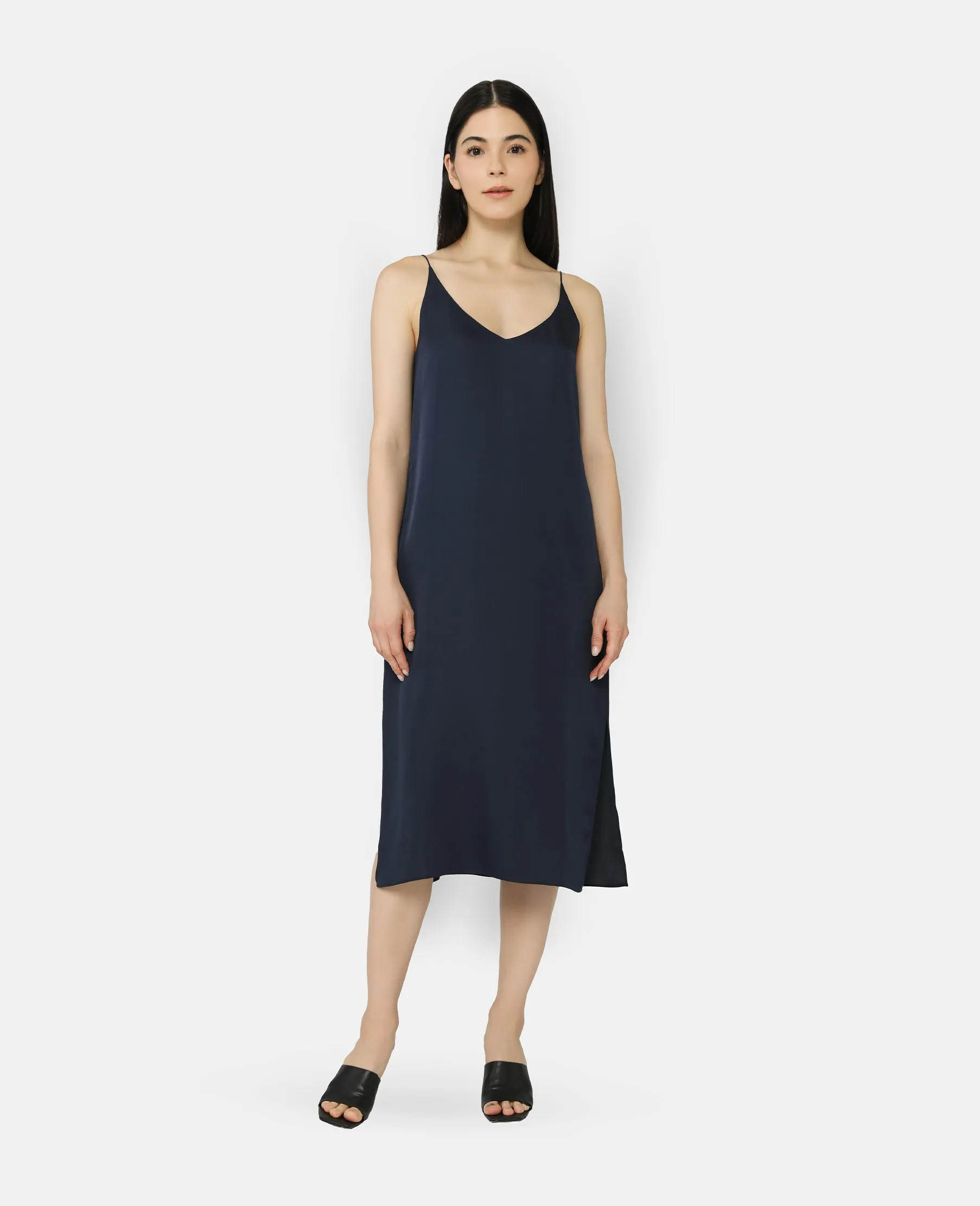 Silk Signature V Slip Dress