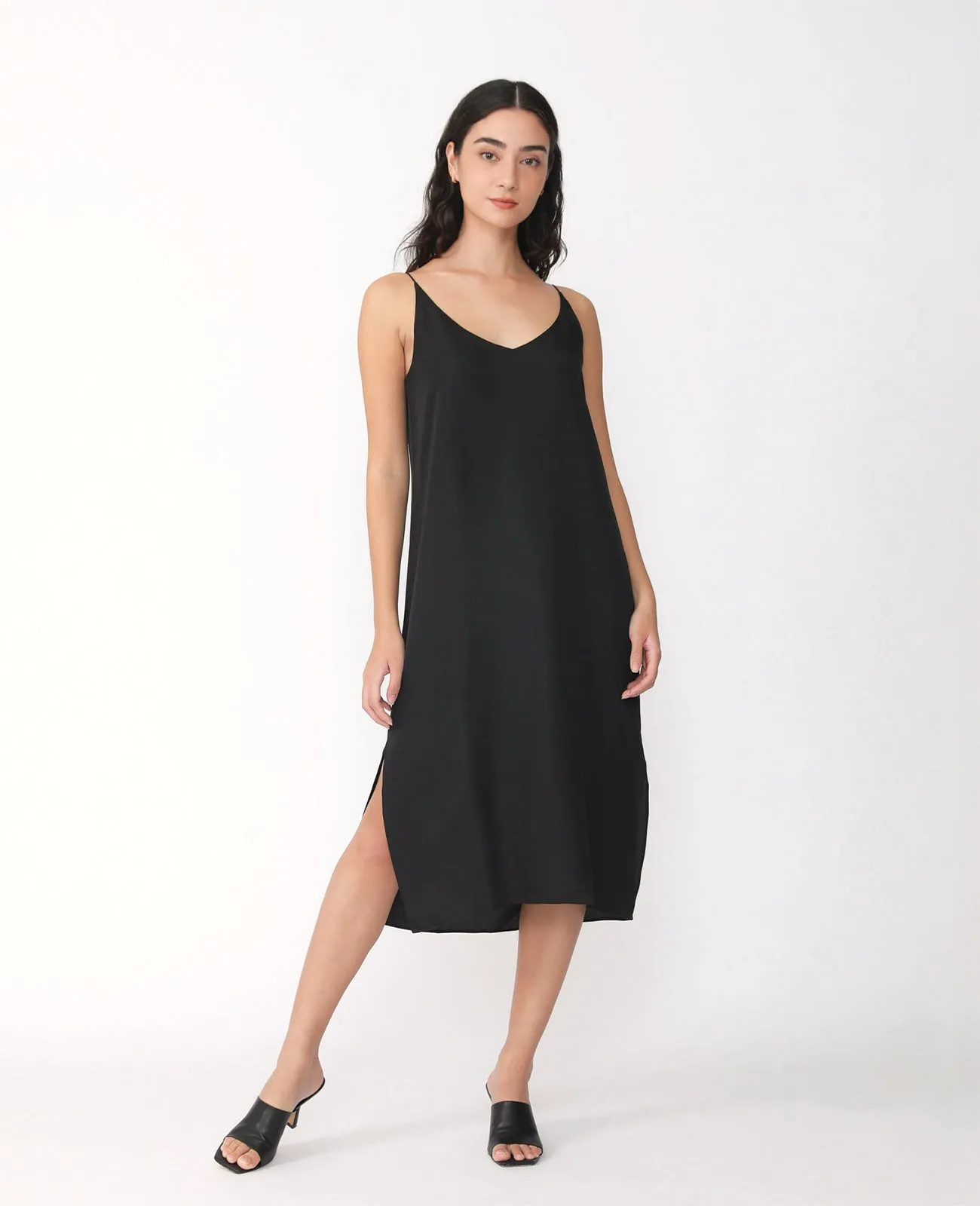 Silk Signature V Slip Dress