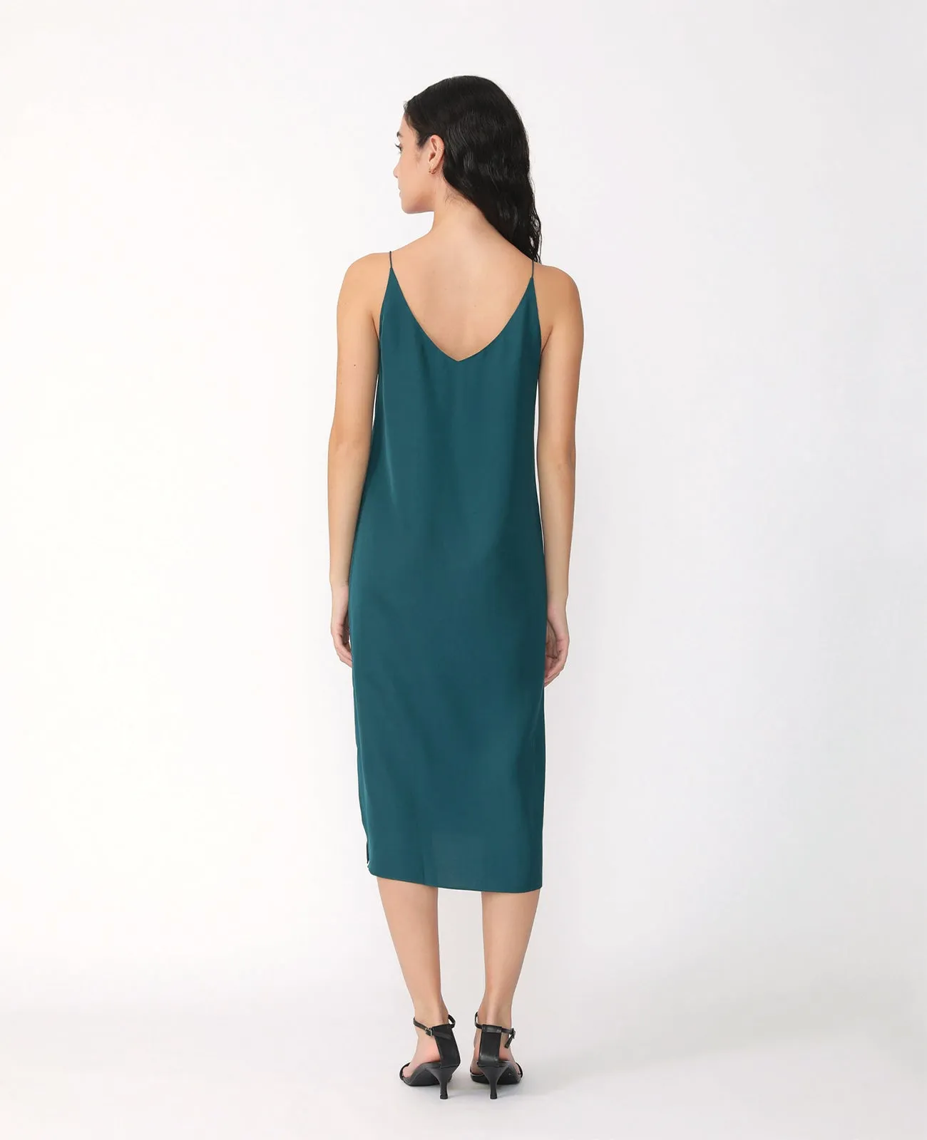 Silk Signature V Slip Dress