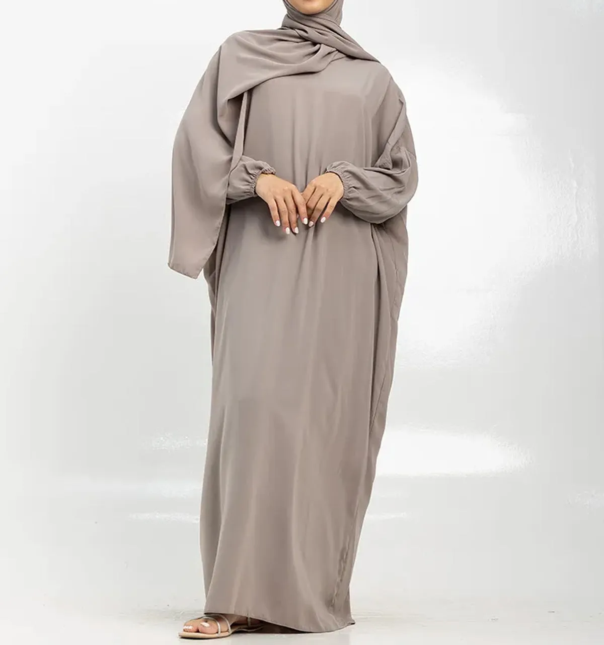 Stone Instant Hijab Abaya