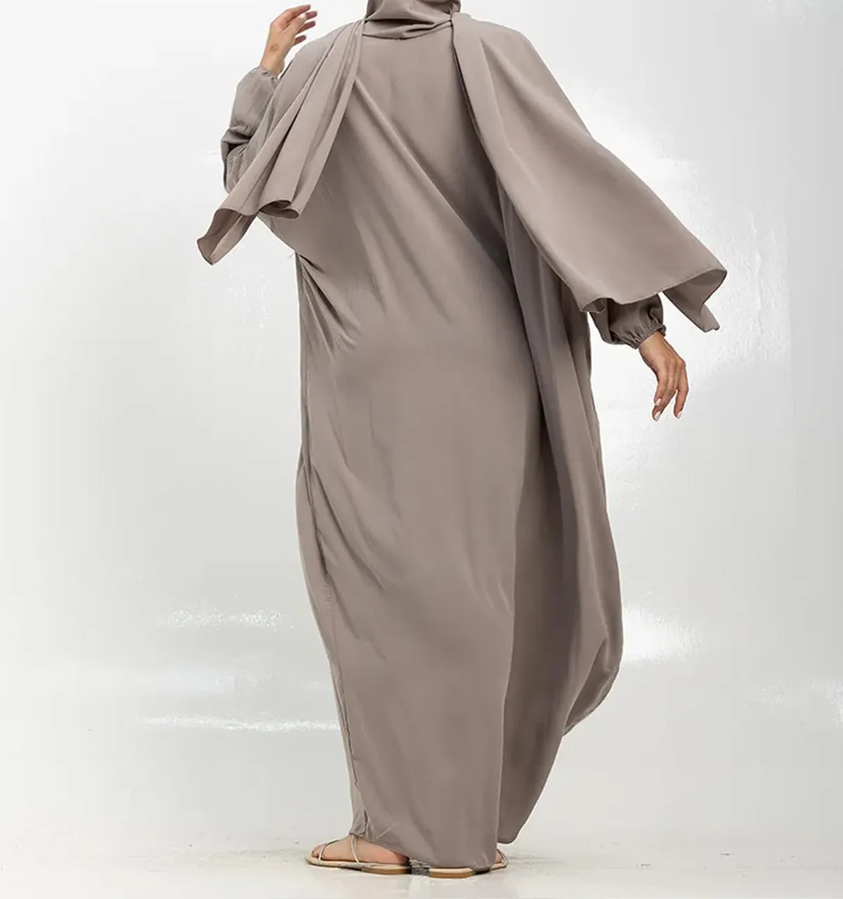 Stone Instant Hijab Abaya