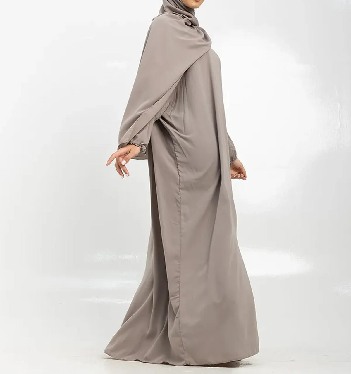 Stone Instant Hijab Abaya