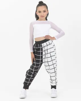 Studio 7, GEO PRINT HAREM PANTS, Black/White, Childs, CUHP02