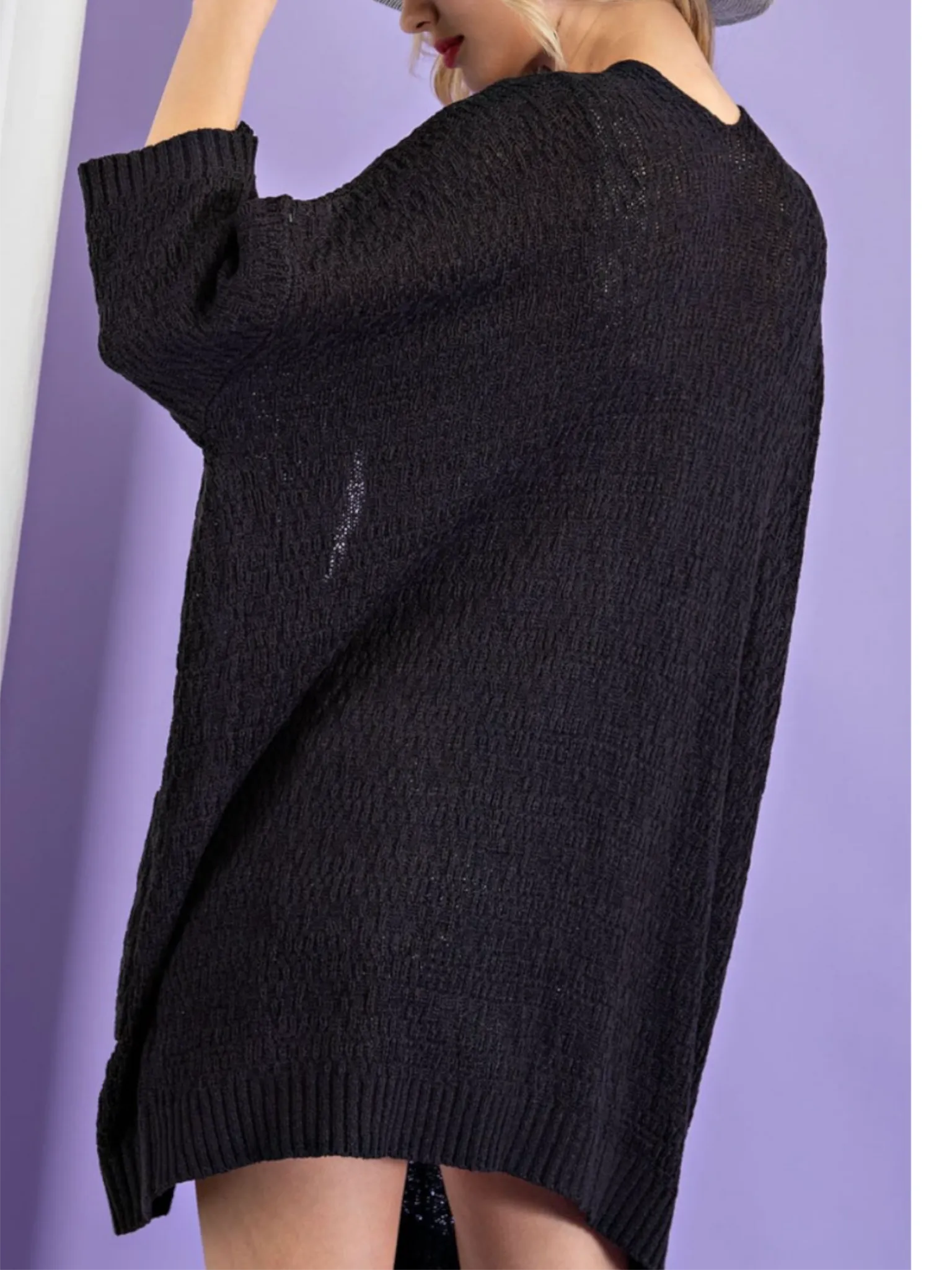 Tanya Slouchy Cardigan - Black