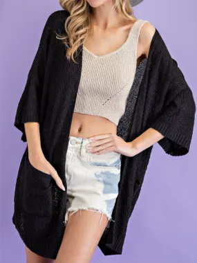 Tanya Slouchy Cardigan - Black