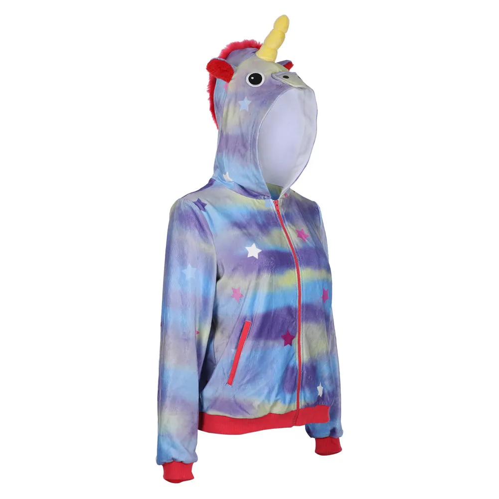 The Lovebirds Leilani Unicorn Hoodie Zipper Zip Up Jacket Coat Cosplay Costume