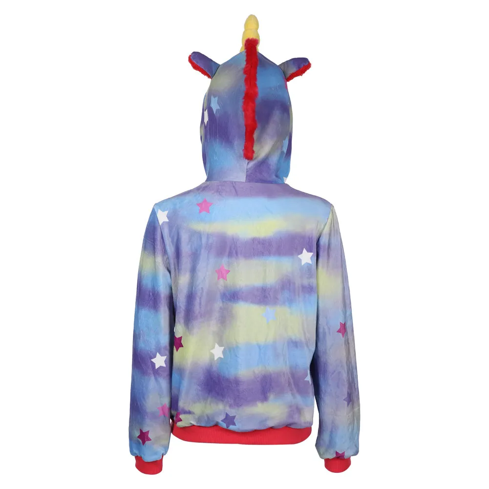 The Lovebirds Leilani Unicorn Hoodie Zipper Zip Up Jacket Coat Cosplay Costume