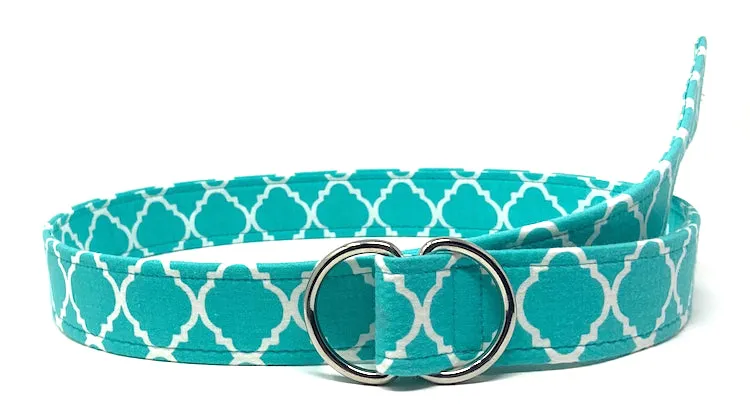 Turquoise Trefoil Geometric Belt