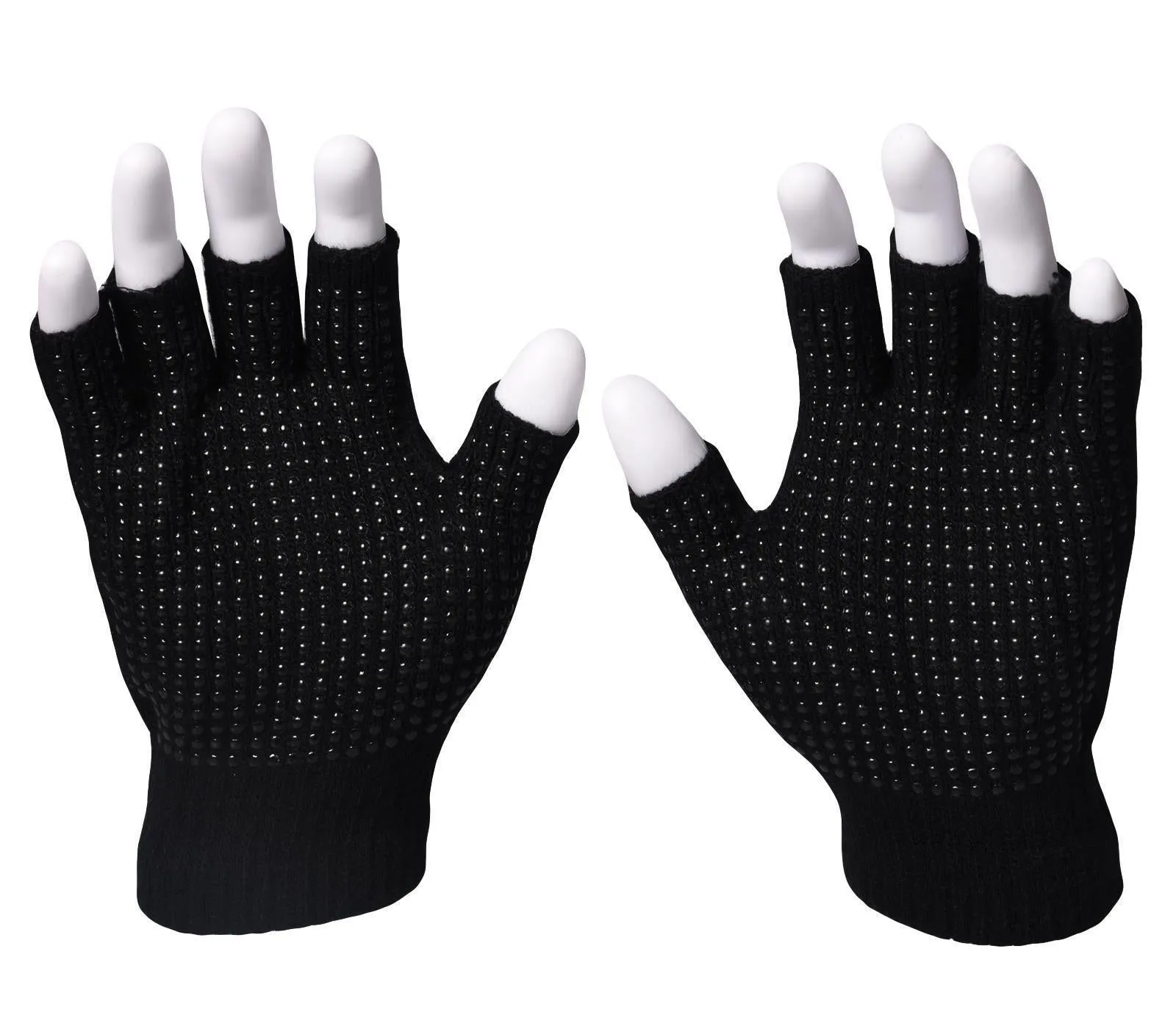 Unisex Fingerless Gloves With Rubber Grip