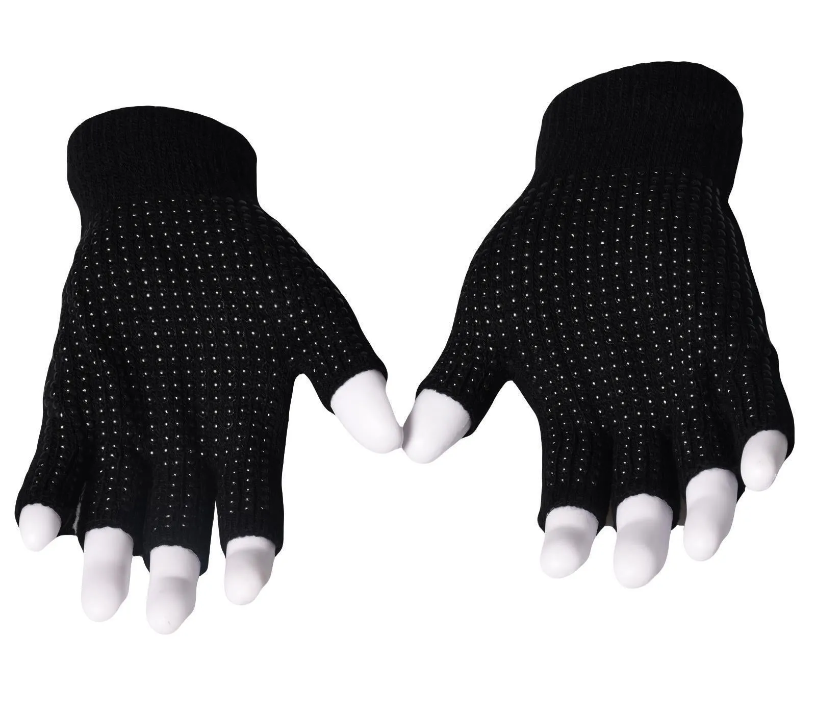 Unisex Fingerless Gloves With Rubber Grip