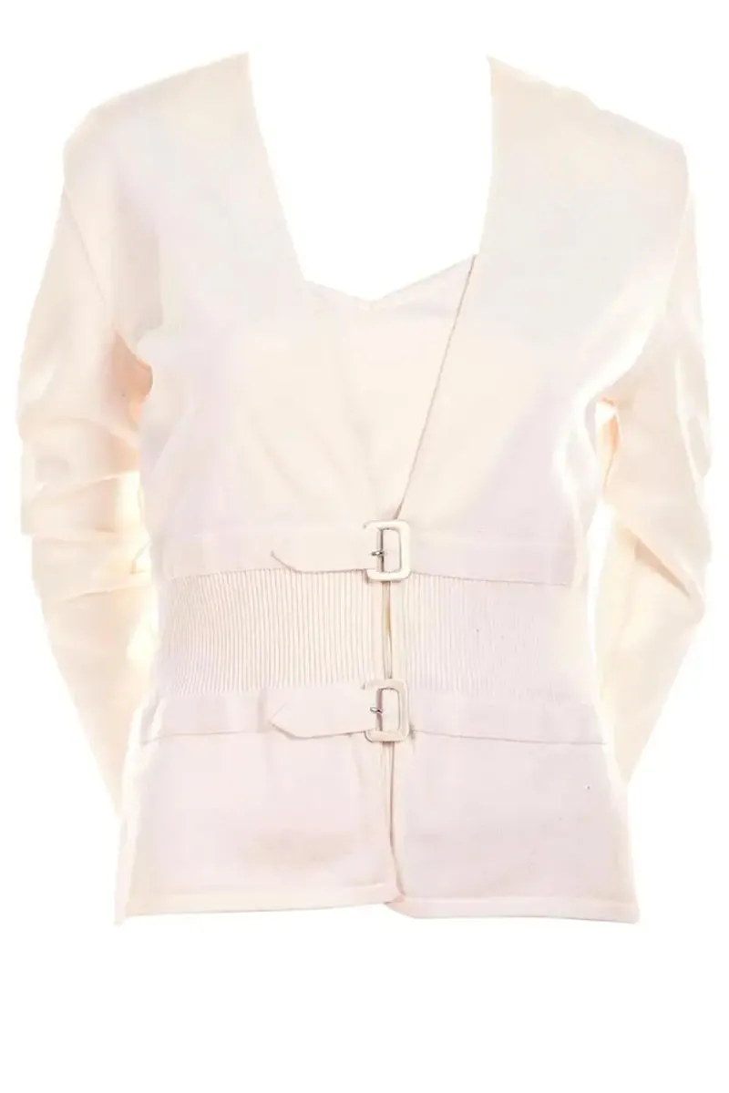 Valentino S/S 2004 Ivory Sweater and Camisole Set M/L w $1780 Tag