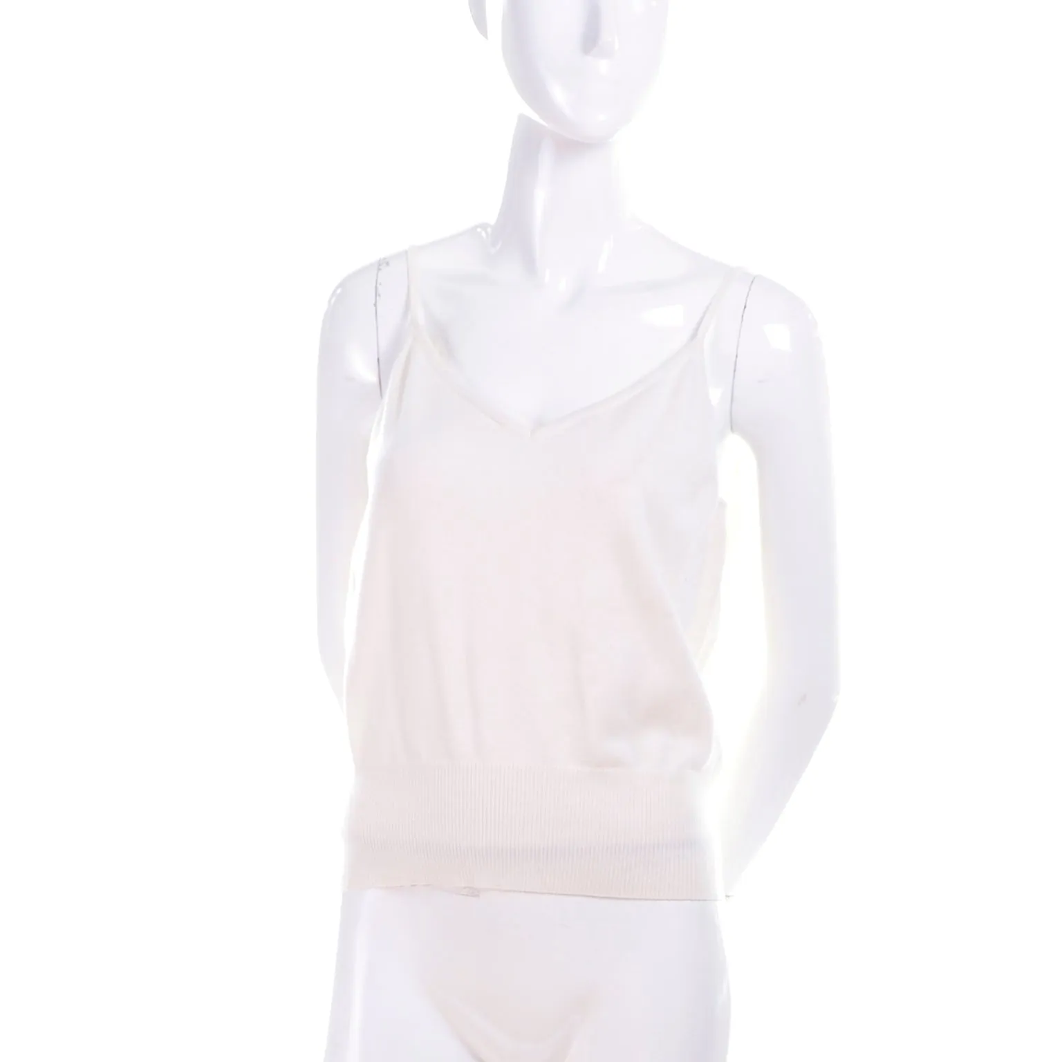 Valentino S/S 2004 Ivory Sweater and Camisole Set M/L w $1780 Tag