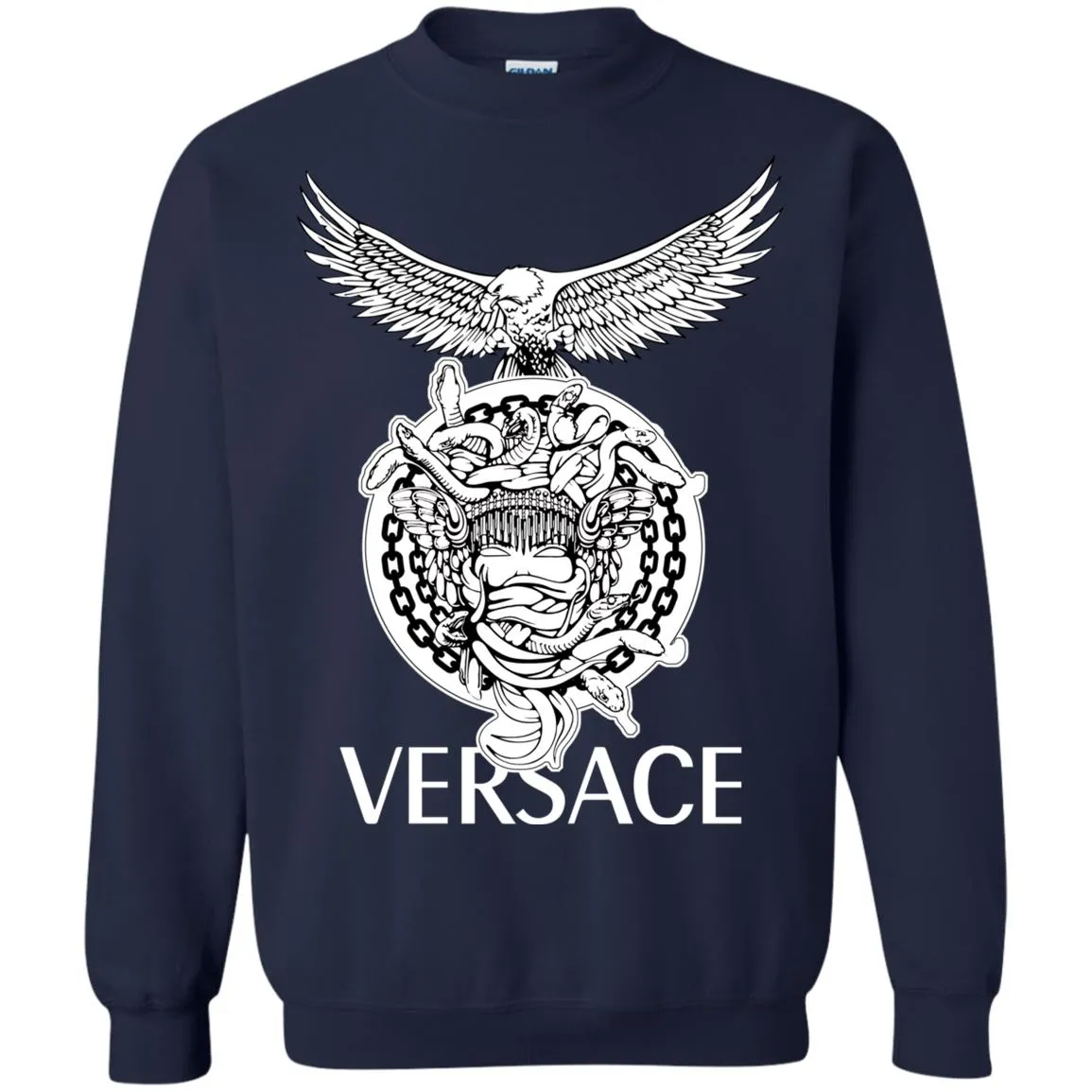 Versace Supervip Logo T-shirt Crewneck Pullover Sweatshirt