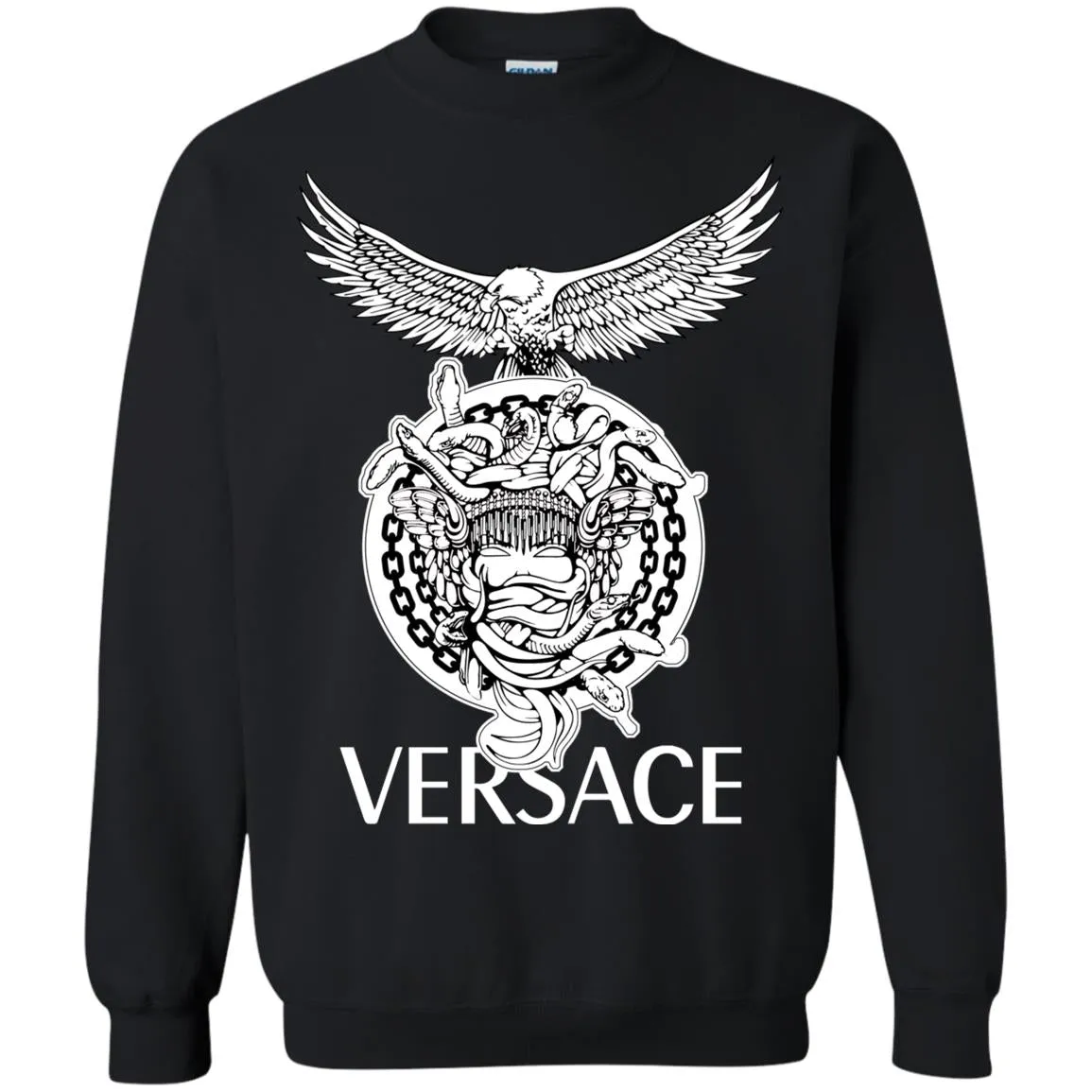 Versace Supervip Logo T-shirt Crewneck Pullover Sweatshirt