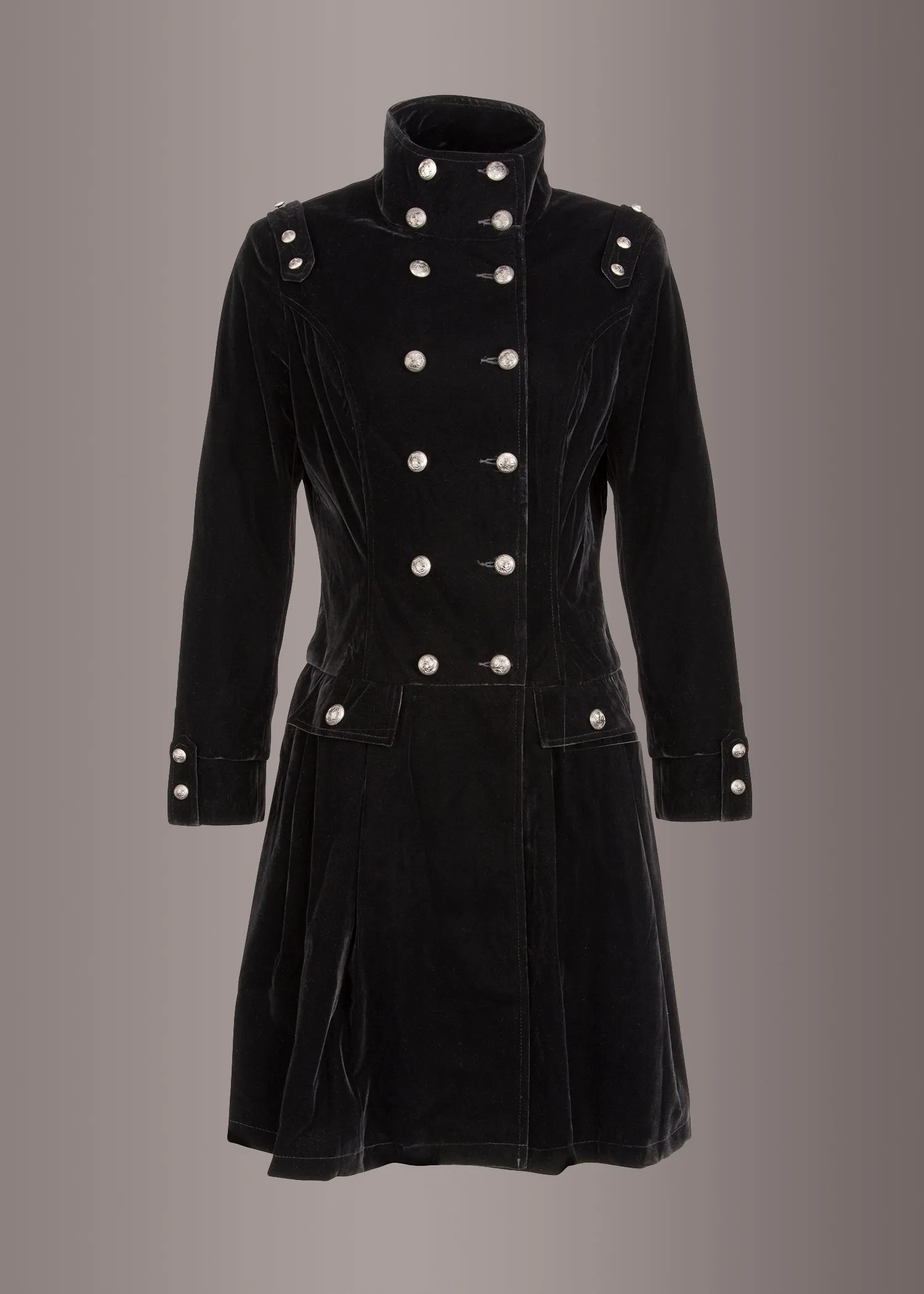 Witchy Woman Black Velvet Coat