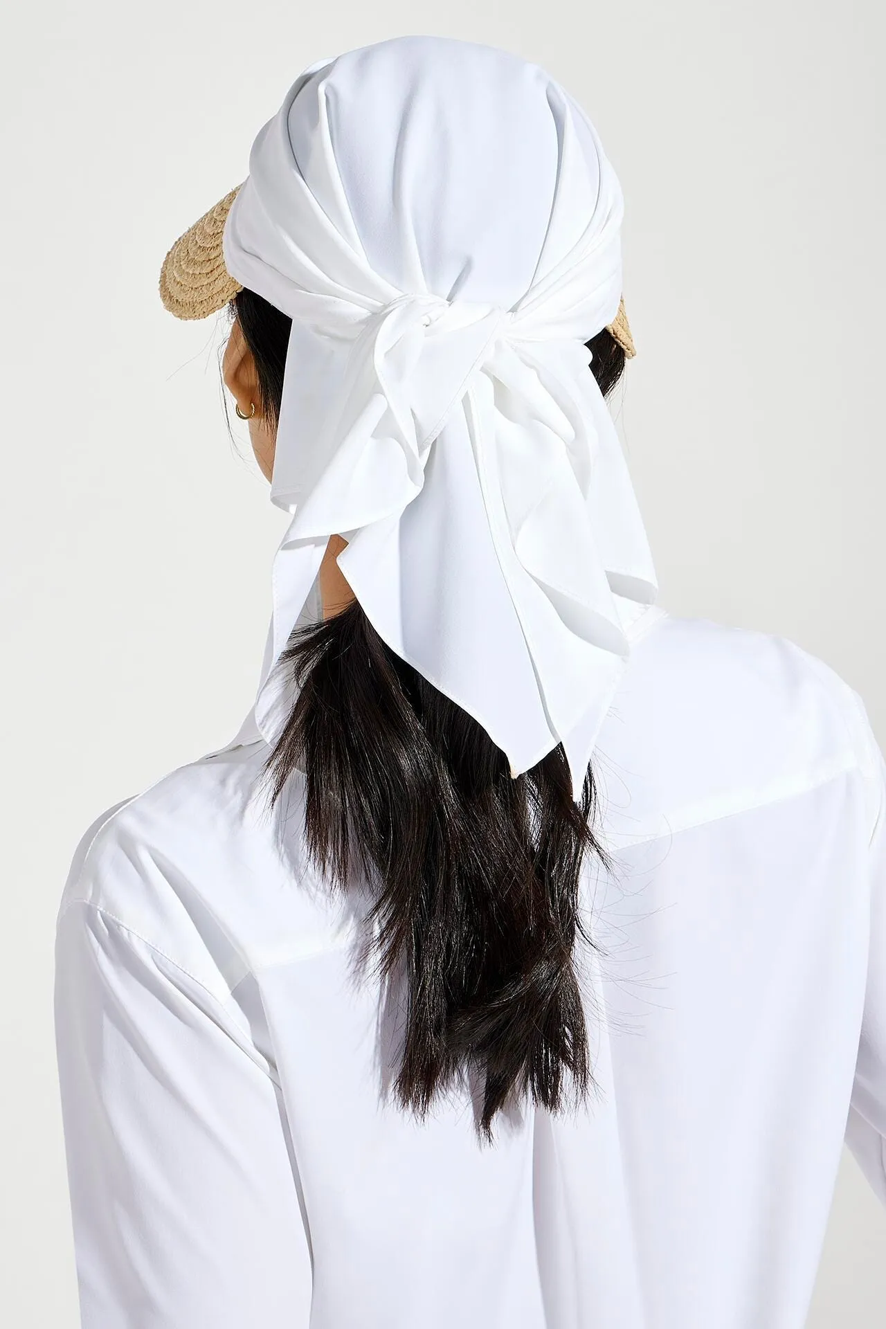 Women's Abril Scarf Hat  |  White