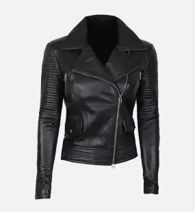 Women’s Asymmetrical Quilted Biker Jacket