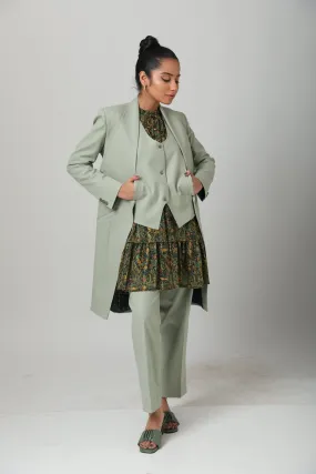 Women's Classic Sage Green Three Piece Suit