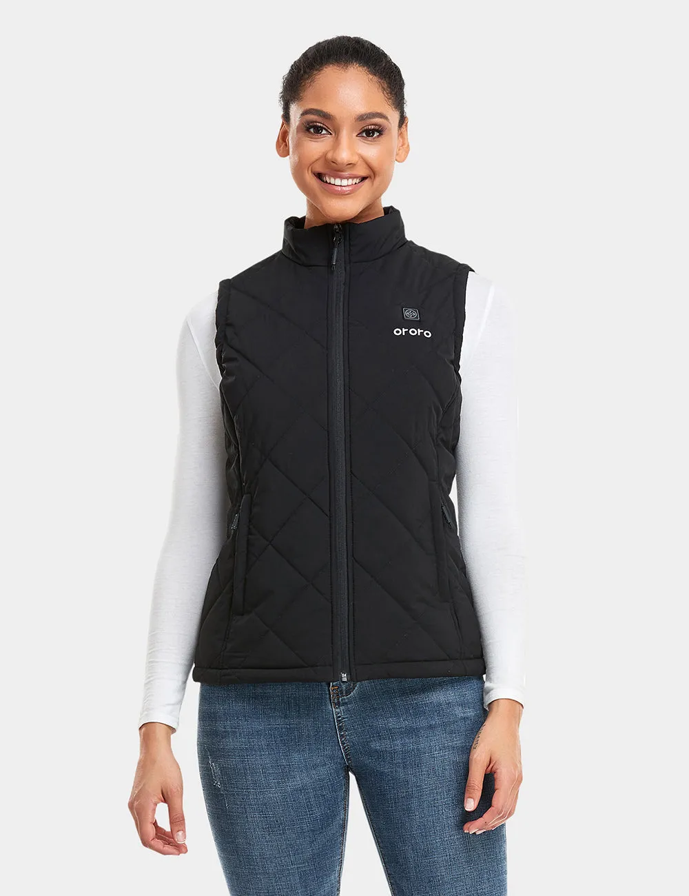 Women's Heated Quilted Vest - Black