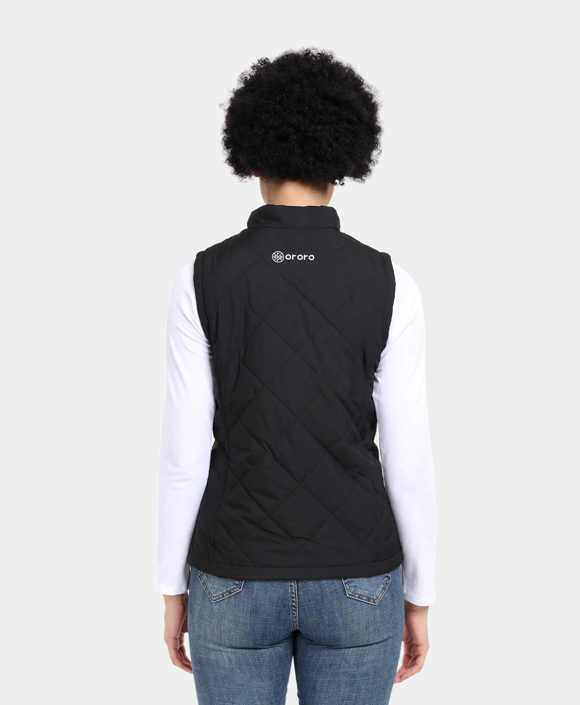 Women's Heated Quilted Vest - Black