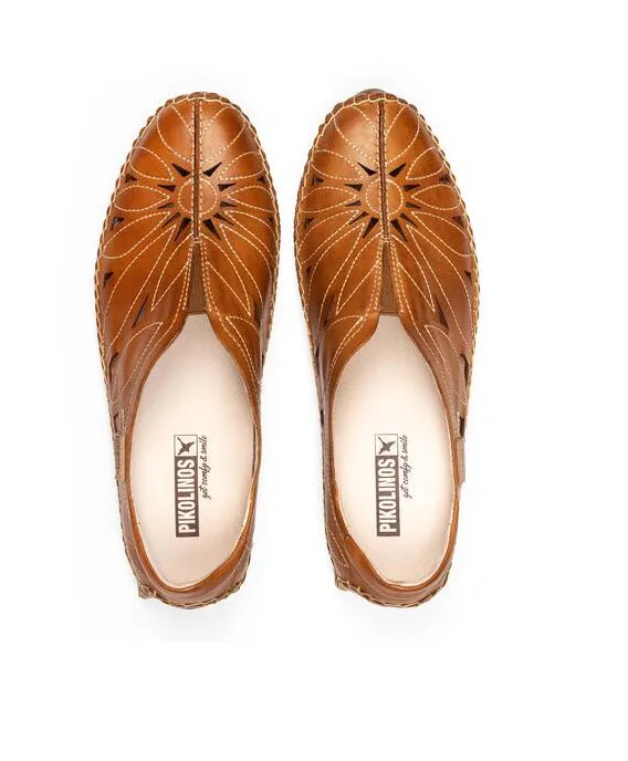 Women's Pikolinos Jerez Leather Moccasin Color: Brandy