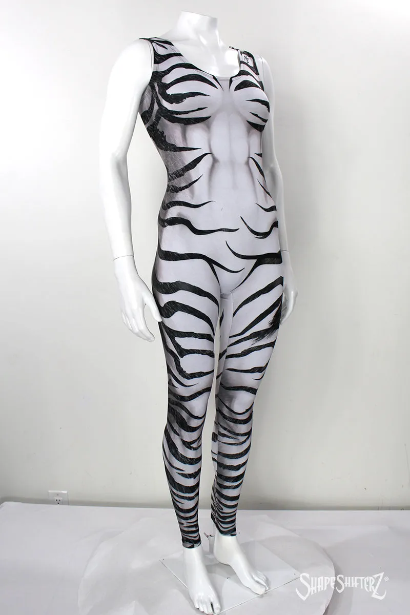 Women's 'ZEBRA' sleeveless catsuit