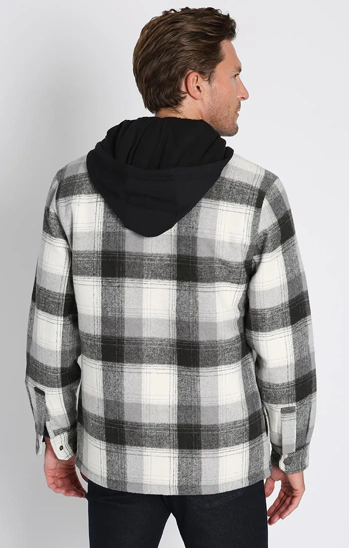 Wool Blend Hooded Jacket