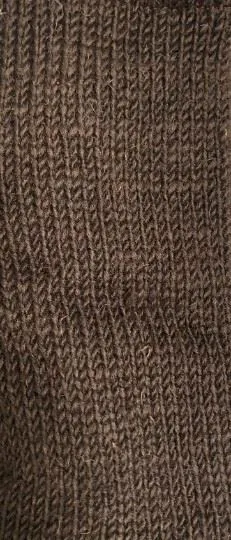 Wool Knit Fleece Lined  Wrist Warmers - Plain Brown