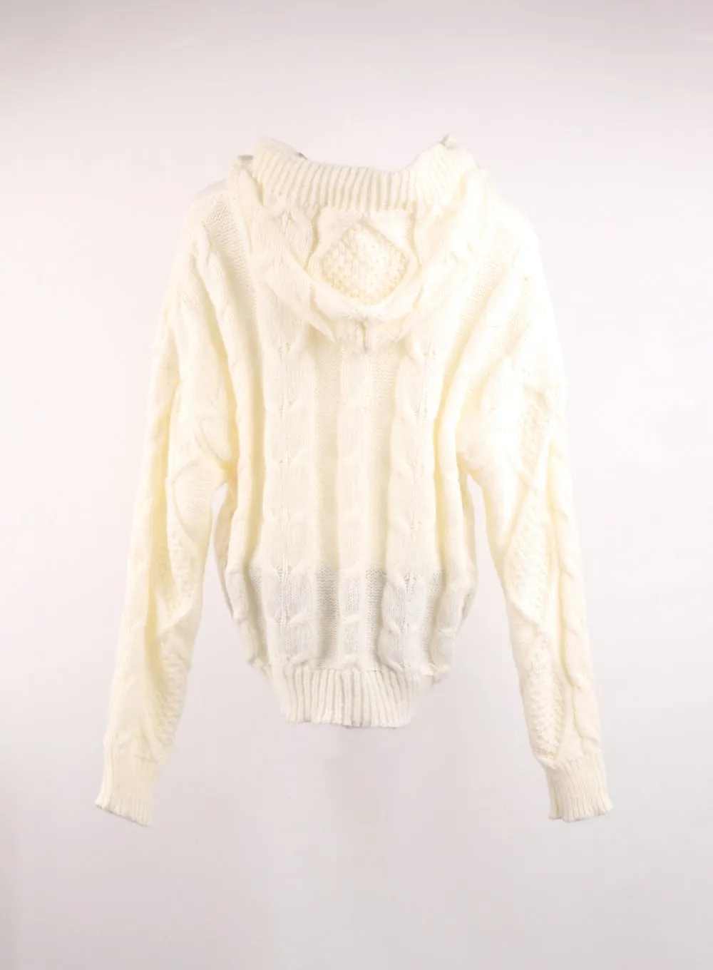 Zip-Up Cable Knit Sweater OJ424